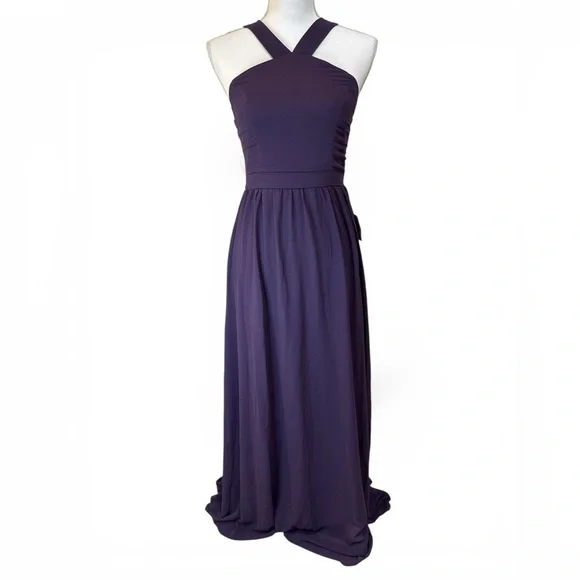 Lulu's Maxi Plum Dress Size Small - Picture 4 of 6